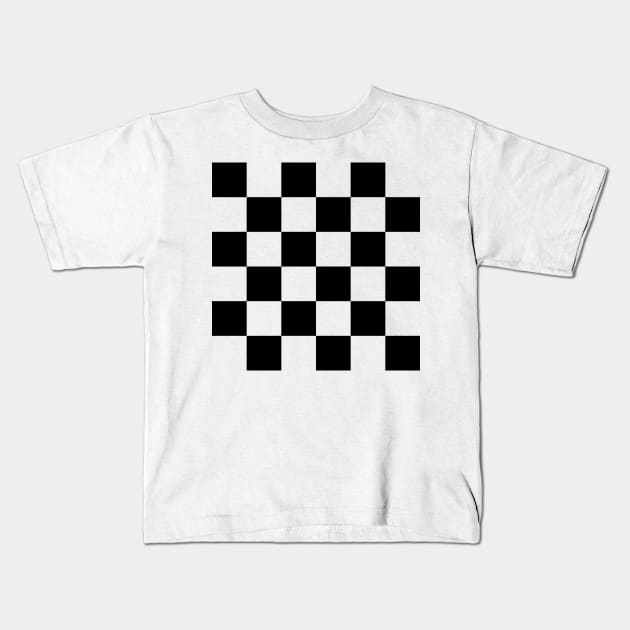 chessboard design Kids T-Shirt by lkn